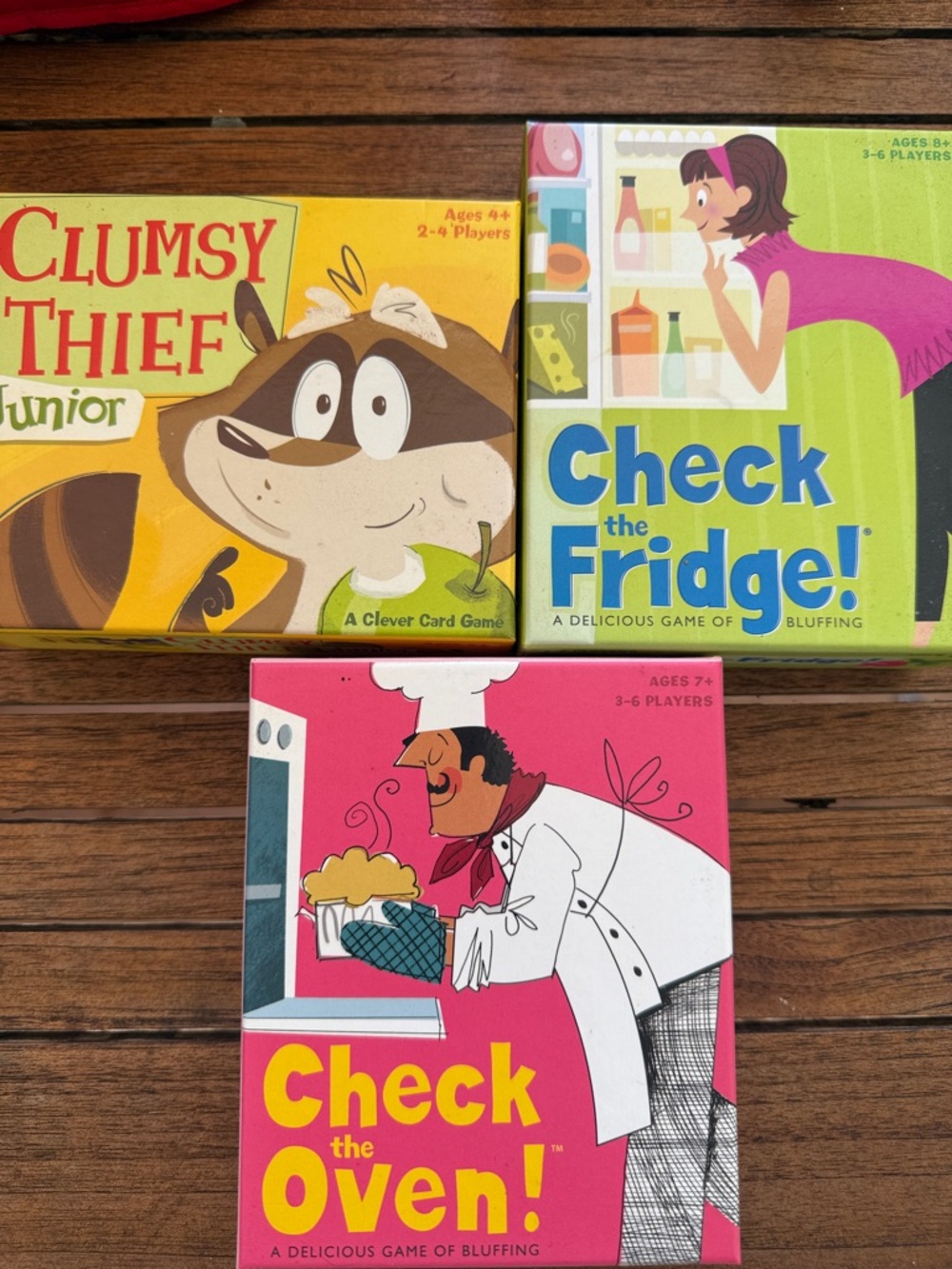 Check the Fridge!; check the oven!; clumsy thief junior math card games